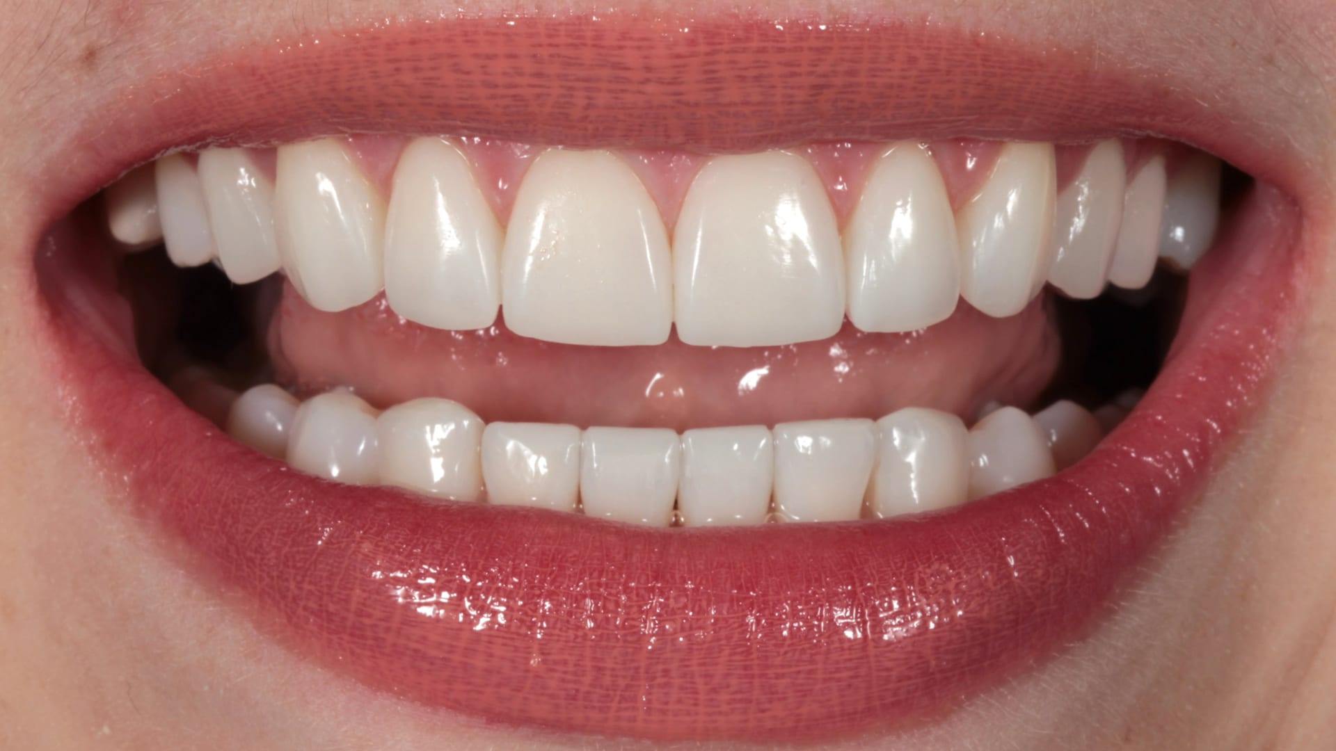 After — Invisalign + composite bonding — straighter and polished